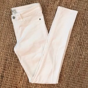A&F White Super Skinny Jeans